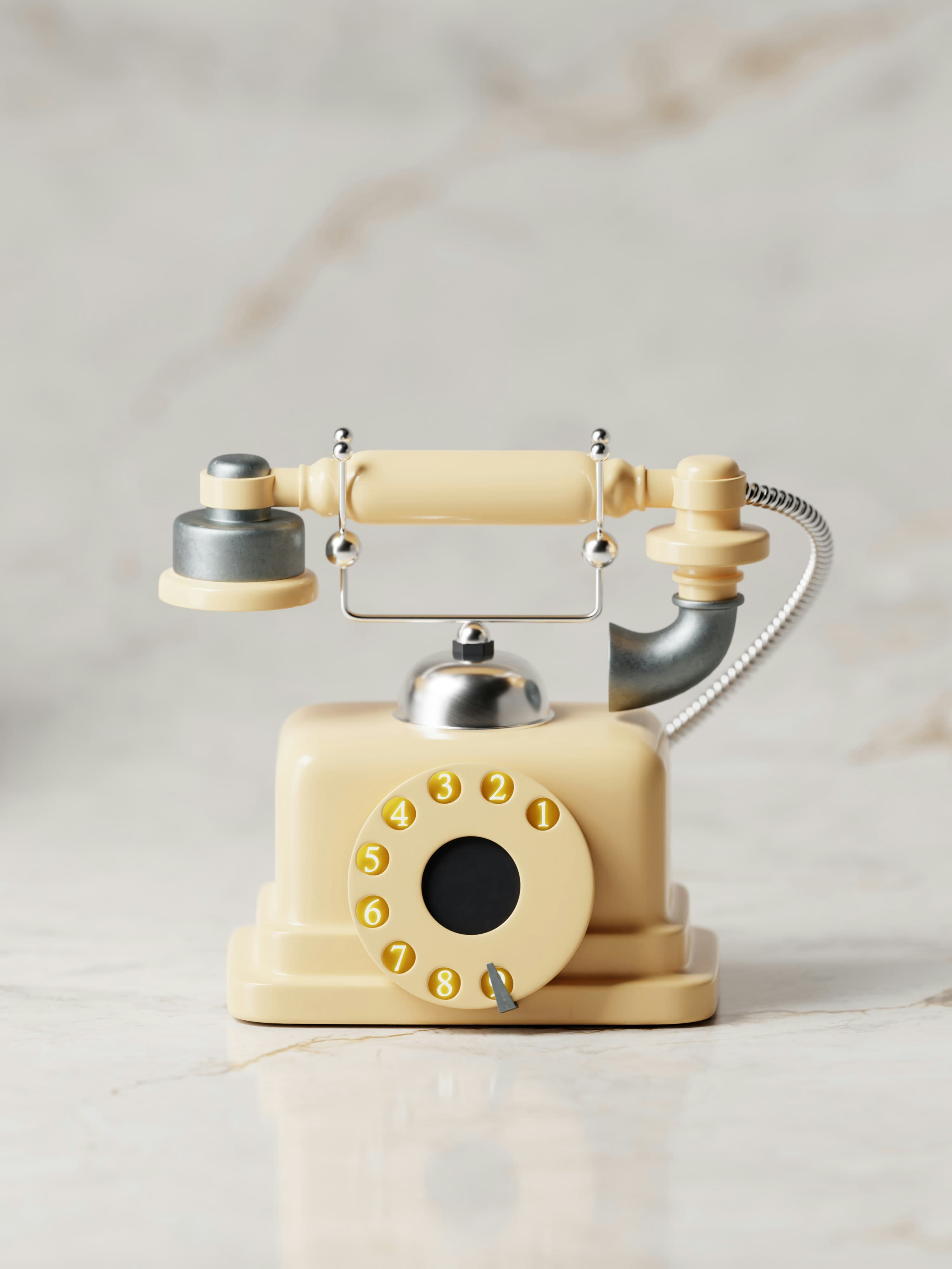 Nostalgisches Telefon – Kontakt zu Beauty Hair & Skin